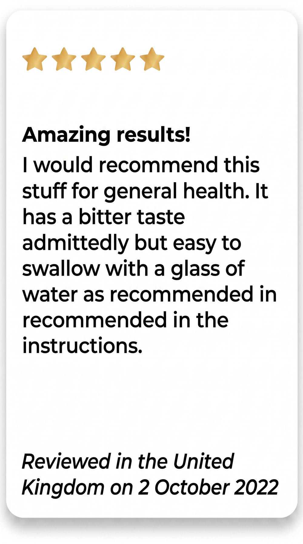 Customer review