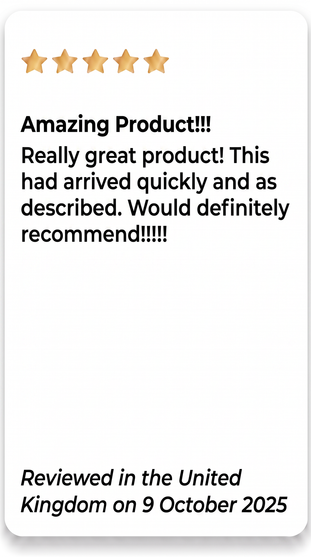 Customer review