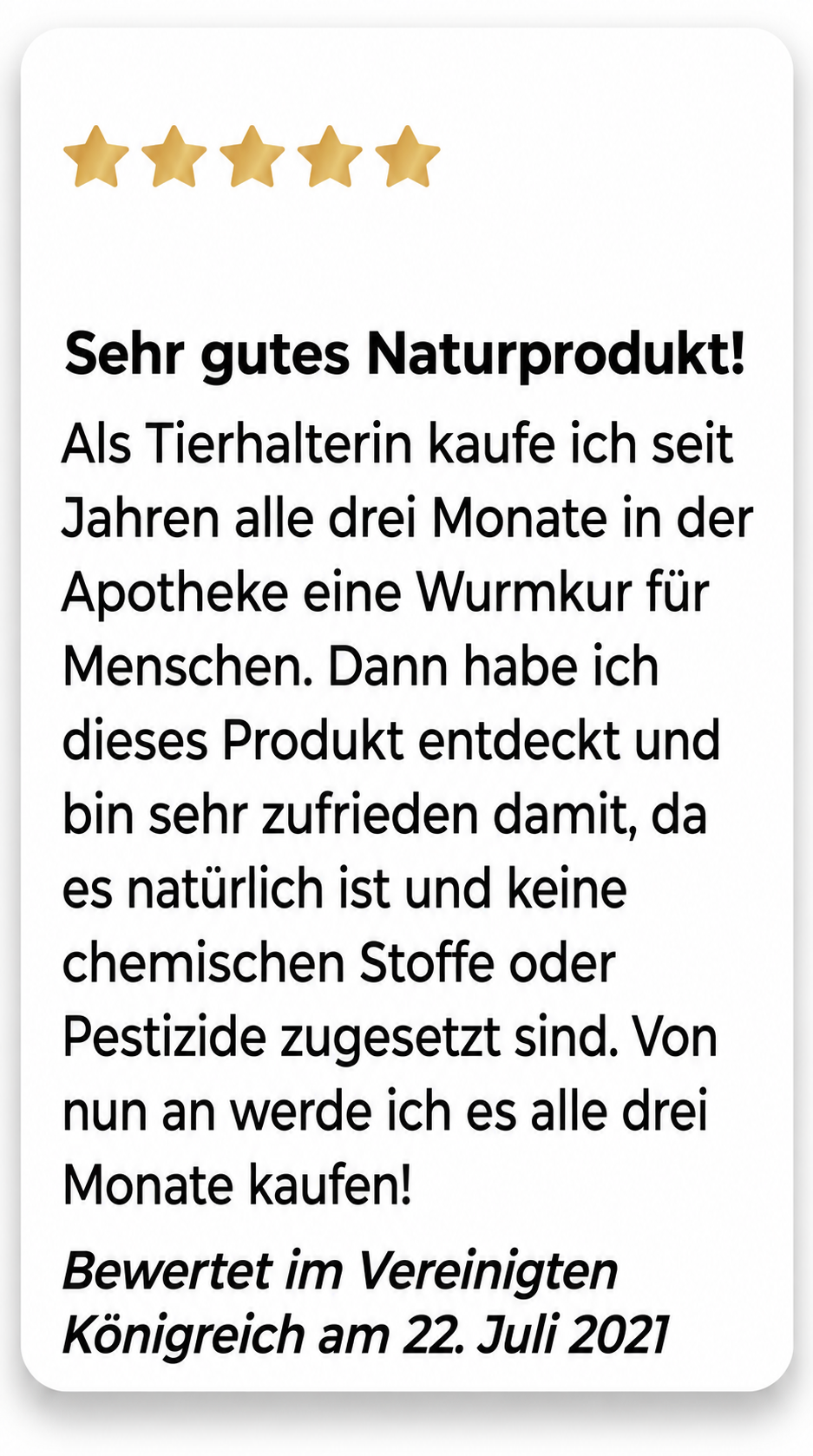 Customer review