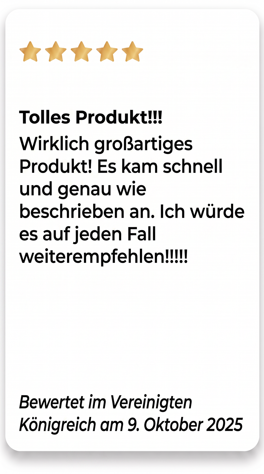 Customer review